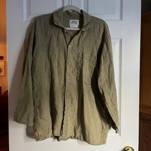 FLAX by Jeanne Engelhart 100% linen button down